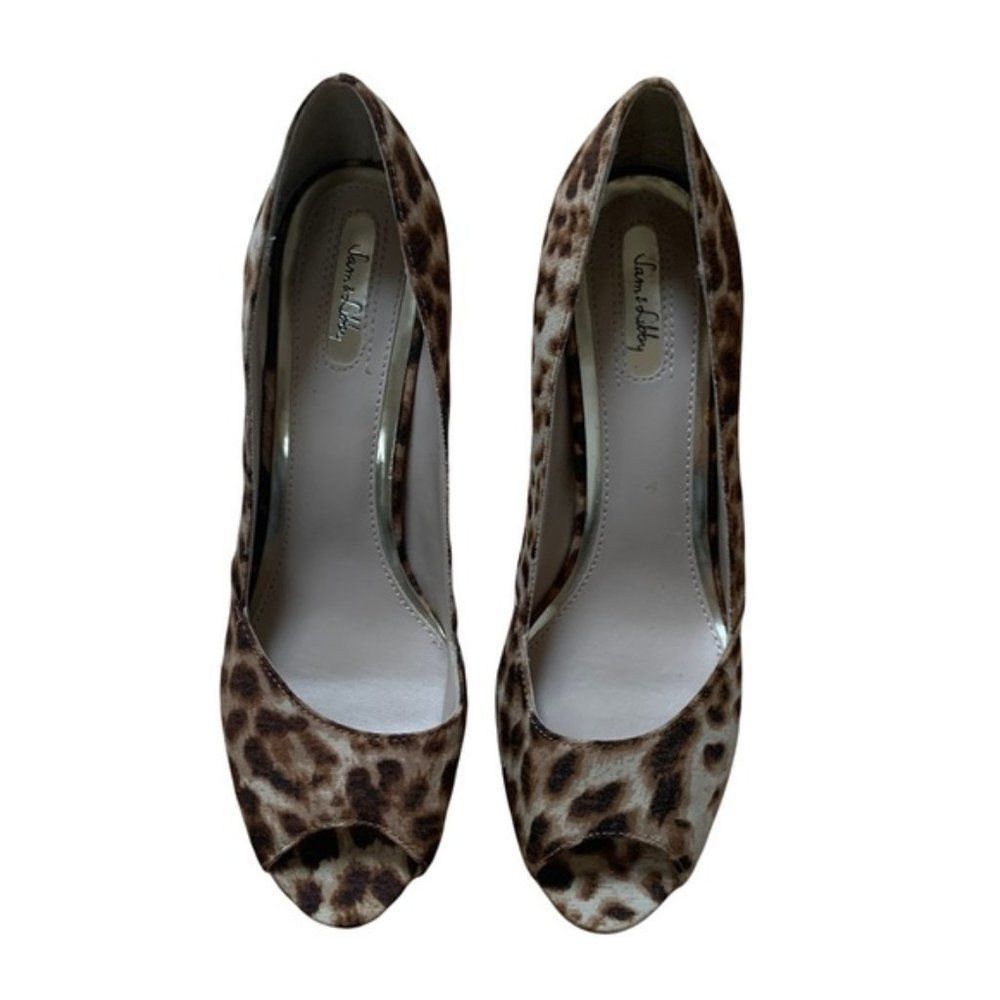 Sam & Libby Cheetah Print Heels Size 7.5